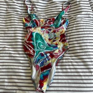 UO One Piece Abstract Bikini